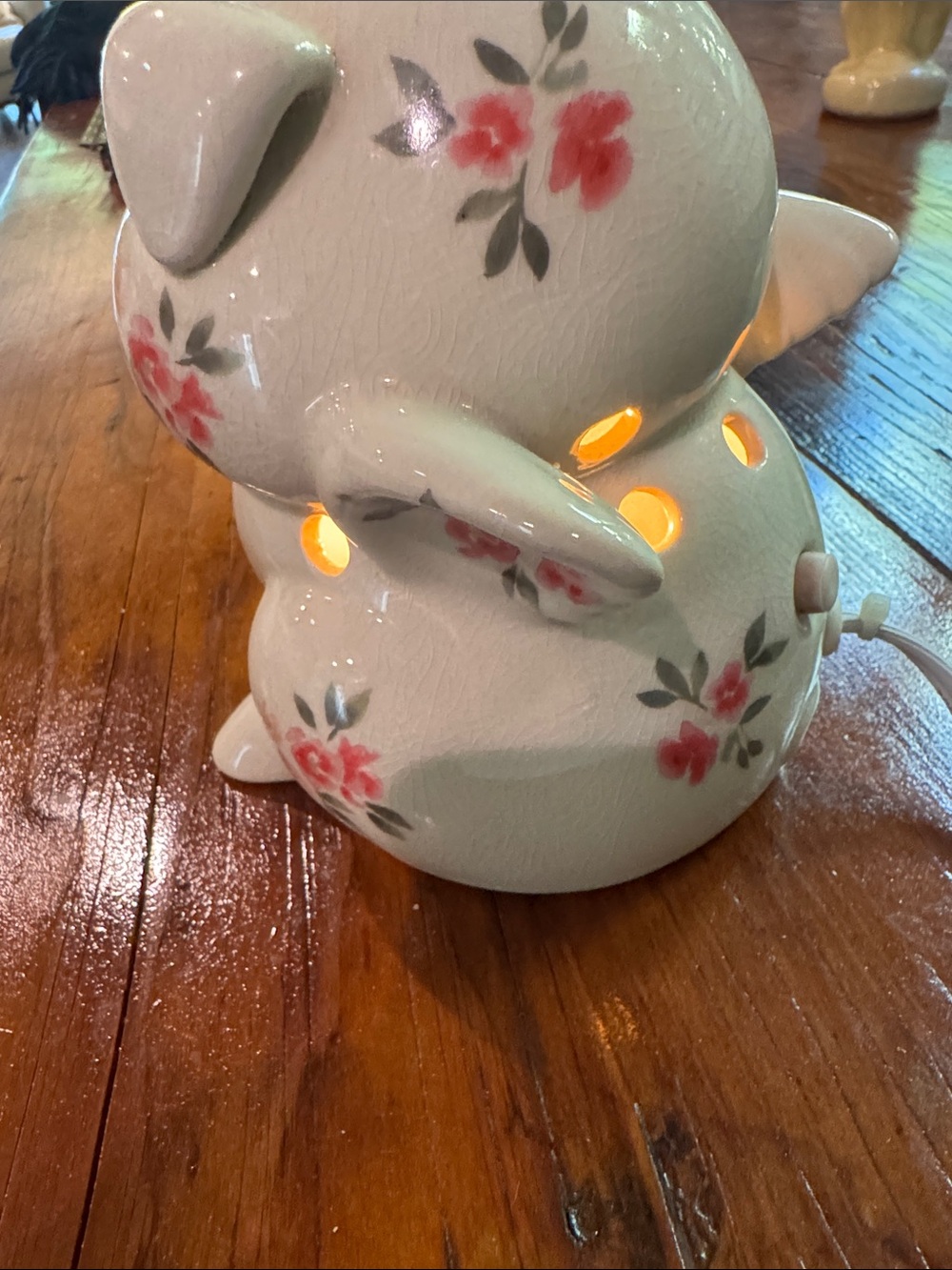 Vintage Porcelain Pig Night Light - Picture 8 of 10
